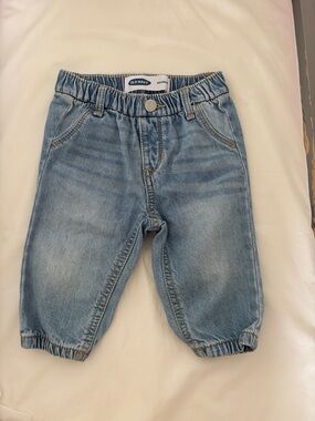 Old Navy Light Blue Elastic Waist Kids Denim Jogger Pants
